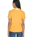 Harriton M355W Ladies' Side Blocked Micro-Piqué P GOLD/ WHITE back view