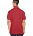 Harriton M353 Men's Double Mesh Polo RED back view