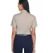 Harriton M500SW Ladies' Easy Blend™ Short-Sleeve STONE back view