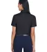 Harriton M500SW Ladies' Easy Blend™ Short-Sleeve BLACK back view