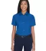 Harriton M500SW Ladies' Easy Blend™ Short-Sleeve FRENCH BLUE front view