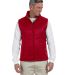 Harriton M795 Men's Essential Polyfill Vest RED front view