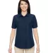 Harriton M580W Ladies' Key West Short-Sleeve Perfo NAVY front view