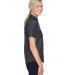 Harriton M580W Ladies' Key West Short-Sleeve Perfo DARK CHARCOAL side view