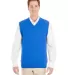 Harriton M415 Men's Pilbloc™ V-Neck Sweater Vest TRUE ROYAL front view