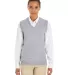 Harriton M415W Ladies' Pilbloc™ V-Neck Sweater V GREY HEATHER front view