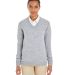 Harriton M420W Ladies' Pilbloc™ V-Neck Sweater GREY HEATHER front view