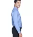 Harriton M600 Men's Long-Sleeve Oxford with Stain- LIGHT BLUE side view