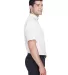 Harriton M600S Men's Short-Sleeve Oxford with Stai WHITE side view