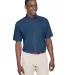Harriton M550S Men's 6.5 oz. Short-Sleeve Denim Sh DARK DENIM front view