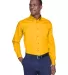 Harriton M500 Men's Easy Blend™ Long-Sleeve Twil SUNRAY YELLOW front view