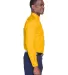 Harriton M500 Men's Easy Blend™ Long-Sleeve Twil SUNRAY YELLOW side view