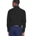 Harriton M500 Men's Easy Blend™ Long-Sleeve Twil BLACK back view