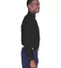 Harriton M500 Men's Easy Blend™ Long-Sleeve Twil BLACK side view