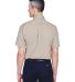 Harriton M500S Men's Easy Blend™ Short-Sleeve Tw STONE back view