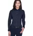 Harriton M500W Ladies' Easy Blend™ Long-Sleeve T NAVY front view