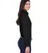 Harriton M500W Ladies' Easy Blend™ Long-Sleeve T BLACK side view