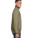 Harriton M740 Adult Fleece-Lined Nylon Jacket BRIT KHAKI/ BLK side view