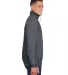 Harriton M740 Adult Fleece-Lined Nylon Jacket GRAPHITE/ BLACK side view