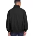 Harriton M740 Adult Fleece-Lined Nylon Jacket BLACK/ BLACK back view