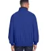 Harriton M740 Adult Fleece-Lined Nylon Jacket TRUE ROYAL/ BLK back view
