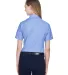 Harriton M600SW Ladies' Short-Sleeve Oxford with S LIGHT BLUE back view