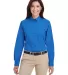 Harriton M581W Ladies' Foundation 100% Cotton Long FRENCH BLUE front view