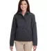 Harriton M705W Ladies' Auxiliary Canvas Work Jacke DARK CHARCOAL front view
