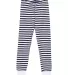 Rabbit Skins 202Z Baby Rib Toddler Pajama Pants NVY WHT STR/ WHT front view