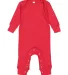 Rabbit Skins 4412 Infant Long Legged Baby Rib Body RED front view