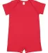 Rabbit Skins 4486 Infant Premium Jersey T-Romper RED front view