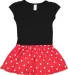 Rabbit Skins 5320 Infant Baby Rib Dress BLACK/ RED DOT front view