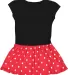 Rabbit Skins 5320 Infant Baby Rib Dress BLACK/ RED DOT back view
