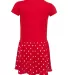 Rabbit Skins 5323 Toddler Baby Rib Dress RED/ RED DOT back view