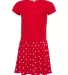 Rabbit Skins 5323 Toddler Baby Rib Dress RED/ RED DOT front view