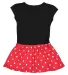 Rabbit Skins 5323 Toddler Baby Rib Dress BLACK/ RED DOT back view
