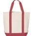Comfort Colors C340 Canvas Heavy Tote IVORY/ BRICK front view