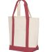 Comfort Colors C340 Canvas Heavy Tote IVORY/ BRICK side view