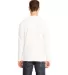 Next Level Apparel 6411 Unisex Sueded Long Sleeve  in White back view