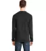 Next Level Apparel 6411 Unisex Sueded Long Sleeve  in Heather charcoal back view