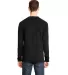 Next Level Apparel 6411 Unisex Sueded Long Sleeve  in Black back view