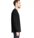 Next Level Apparel 6411 Unisex Sueded Long Sleeve  in Black side view