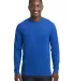 Next Level Apparel 6411 Unisex Sueded Long Sleeve  in Royal front view