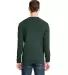 Next Level Apparel 6411 Unisex Sueded Long Sleeve  in Hthr forest grn back view