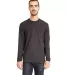 Next Level Apparel 6411 Unisex Sueded Long Sleeve  in Heather metal front view