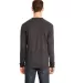 Next Level Apparel 6411 Unisex Sueded Long Sleeve  in Heather metal back view