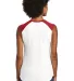 Alternative Apparel 5104 Women's Vintage Team Play WHITE / RED back view