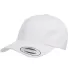 Yupoong 6245PT Peached Cotton Twill Dad Cap in White front view