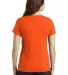 Nike BQ5236  Ladies Core Cotton Scoop Neck  Perfor Brilliant Orng back view