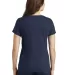 Nike BQ5236  Ladies Core Cotton Scoop Neck  Perfor College Navy back view